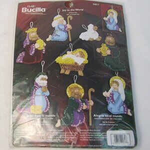 Bucilla Plaid #84817 Joy To The World Nativity Wise Men Felt Christmas Kit